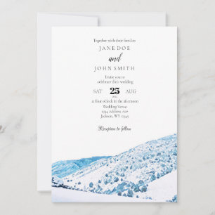 Invitation Mariage d'hiver rustique du Colorado Mountain