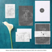 Invitation Mariage d'hiver rustique moderne classique avec un