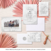 Invitation Mariage d'hiver rustique moderne classique avec un