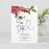 Invitation Mariage d'hiver Sauvegarder notre date Noël (Debout devant)