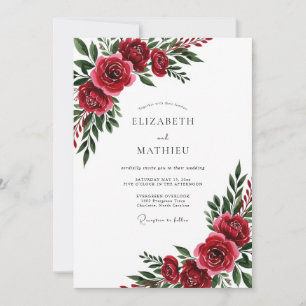 Invitation Mariage d'hiver scintillant bleu marine