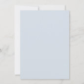 Invitation Mariage d'hiver serein bleu marine (Dos)