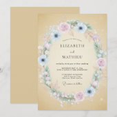Invitation Mariage d'hiver si délicat (Devant / Derrière)