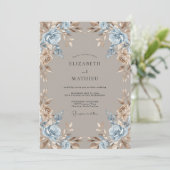 Invitation Mariage d'hiver solennel taupe (Debout devant)