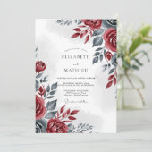 Invitation Mariage d'hiver sophistiqué en Bourgogne (Debout devant)