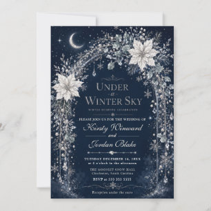 Invitation Mariage d'hiver sous la lune