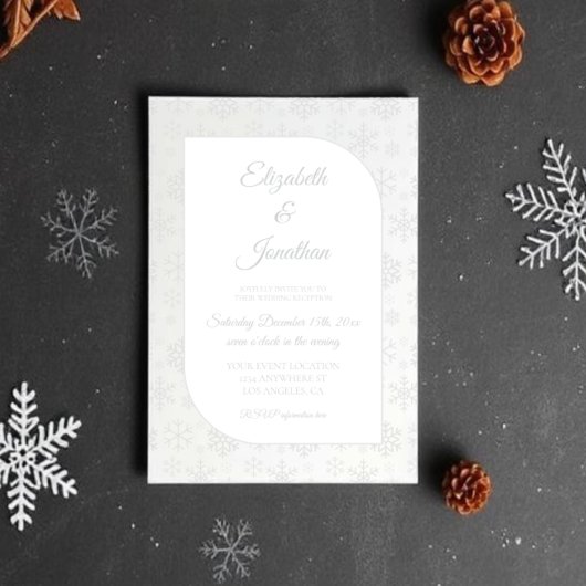 Invitation Mariage d'hiver sous la neige