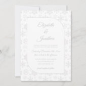 Invitation Mariage d'hiver sous la neige (Devant)