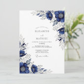 Invitation Mariage d'Hiver Splendide de la Marine (Debout devant)