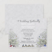 Invitation Mariage d'Hiver-Thème Nature : (Devant / Derrière)