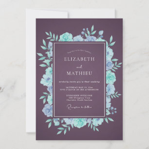 Invitation Mariage d'hiver tranquille au plum