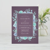 Invitation Mariage d'hiver tranquille au plum (Debout devant)