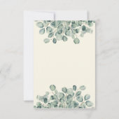 Invitation Mariage d'hiver vert clair (Dos)