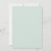 Invitation Mariage d'hiver vert menthe luxuriant (Dos)