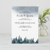 Invitation Mariage d'hiverIinvitation Card Stock Design (Debout devant)
