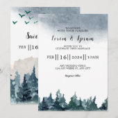 Invitation Mariage d'hiverIinvitation Card Stock Design (Devant / Derrière)