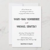 Invitation Mariage d'horreur Skeleton Couple (Dos)