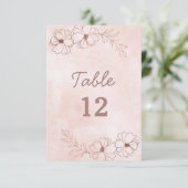 Invitation Mariage d'huile d'or rose et Rose (Debout devant)