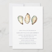 Invitation Mariage d'huîtres d'aquarelle côtière (Devant)