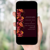 Invitation Mariage d'humour rose bordeaux