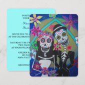 INVITATION MARIAGE DIA DE LOS MUERTOS (Devant / Derrière)