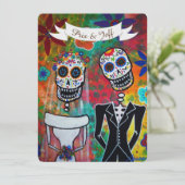 INVITATION MARIAGE DIA DE LOS MUERTOS (Debout devant)