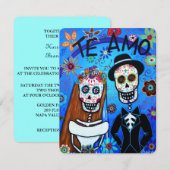 INVITATION MARIAGE DIA DE LOS MUERTOS (Devant / Derrière)