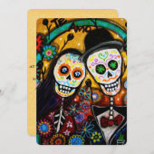 INVITATION MARIAGE DIA DE LOS MUERTOS (Devant / Derrière)