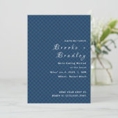 Invitation Mariage Diamant Bleu Vert (Debout devant)