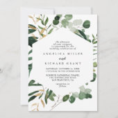 Invitation Mariage diamant de houille géométrique Tropical (Devant)