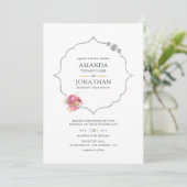 Invitation Mariage diamant flou et or et argent (Debout devant)