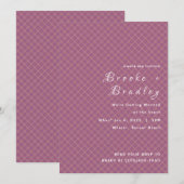 Invitation Mariage Diamant Royal Pourpre (Devant / Derrière)