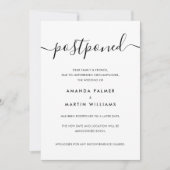 Invitation Mariage différé minimaliste de script moderne (Devant)