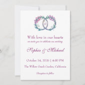 Invitation Mariage digitalis renard romantique (Devant)
