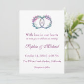 Invitation Mariage digitalis renard romantique (Debout devant)