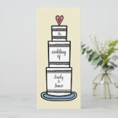 Invitation Mariage d'illustration de gâteau Mariage personnal (Debout devant)