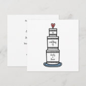 Invitation Mariage d'illustration de gâteau Mariage personnal (Devant / Derrière)