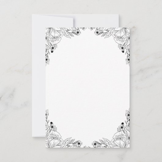 Invitation mariage d'illustration de mariée et de mariée (Dos)