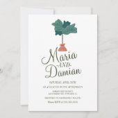 Invitation Mariage d'illustration Fig Tree feuille de fig Fid (Devant)