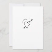 Invitation Mariage d'illustrations de Doodle en noir et blanc (Dos)