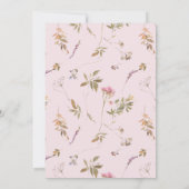 Invitation Mariage d'images Boho Spring Blush & Gold Fleurs s (Dos)