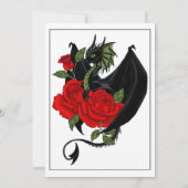 Invitation Mariage d'Imaginaire Black Dragon Red Roses (Dos)