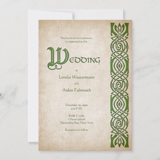 Invitation Mariage d'Imaginaire Celtic Viking (Devant)