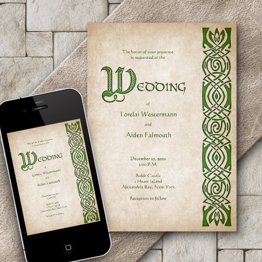 Invitation Mariage d'Imaginaire Celtic Viking
