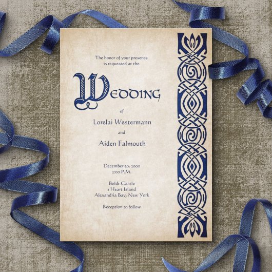 Invitation Mariage d'Imaginaire Celtic Viking