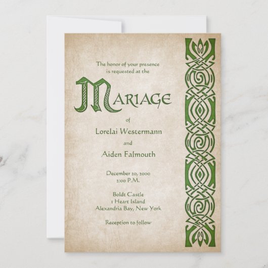 Invitation Mariage d'Imaginaire Celtic Viking (Devant)