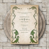 Invitation Mariage d'Imaginaire médiéval Dragon