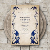 Invitation Mariage d'Imaginaire médiéval Dragon