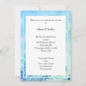 Invitation Mariage D'IMPRESSION AQUA BLEU WHITE LAYE BOKEH (Devant)