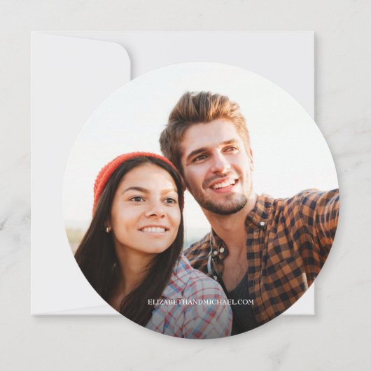 Invitation Mariage d'impression en bois rustique (Dos)